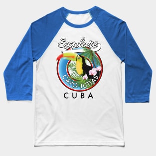 Cuba Cayo Jutías travel logo Baseball T-Shirt